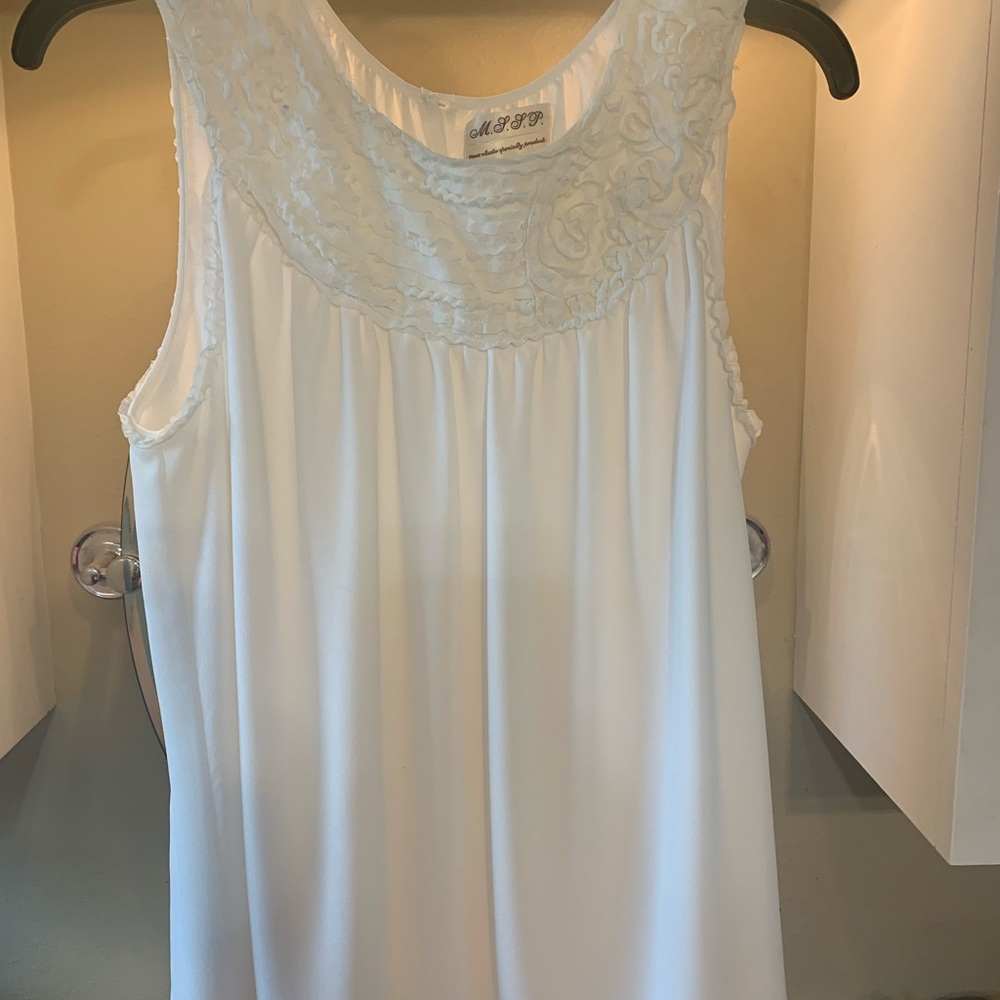 New M.S.S.P. Top white size Large nwot